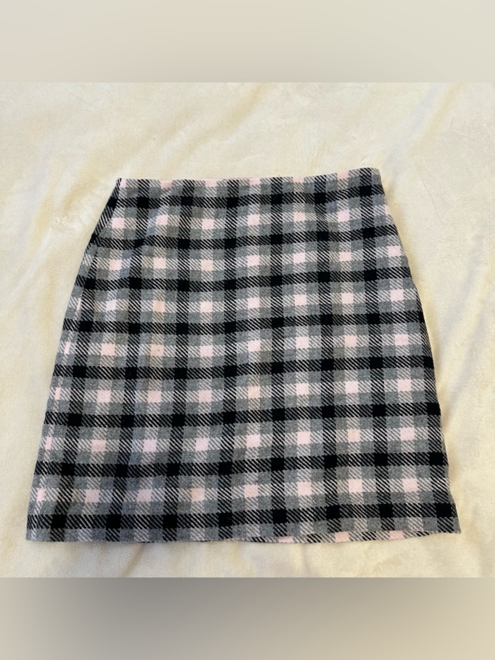 Talbots wool plaid mini skirt